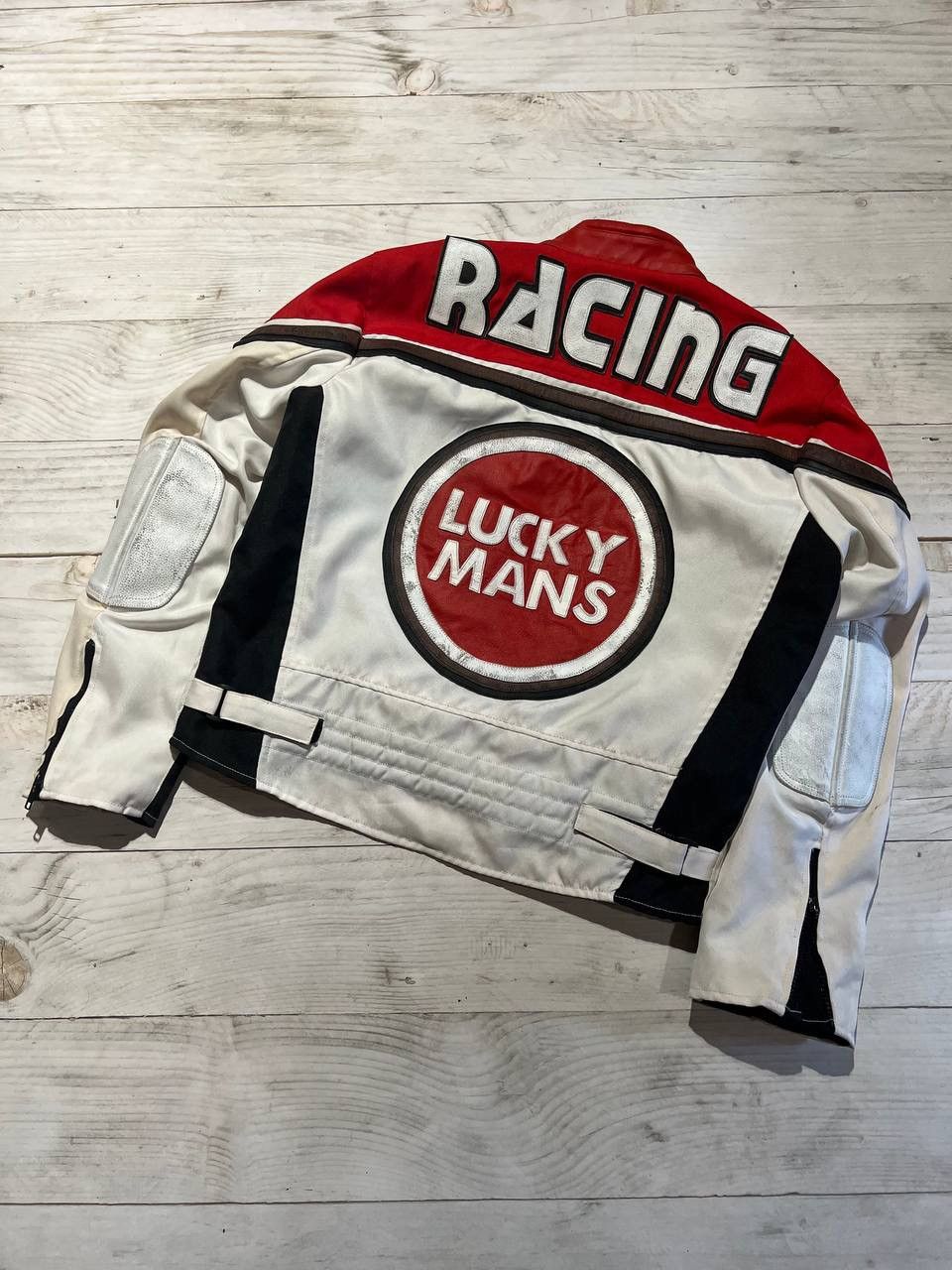 Vintage Vintage Lucky Mans Leather Jacket Racing Moto Grand Prix Y2K Size US S / EU 44-46 / 1 - 1 Thumbnail