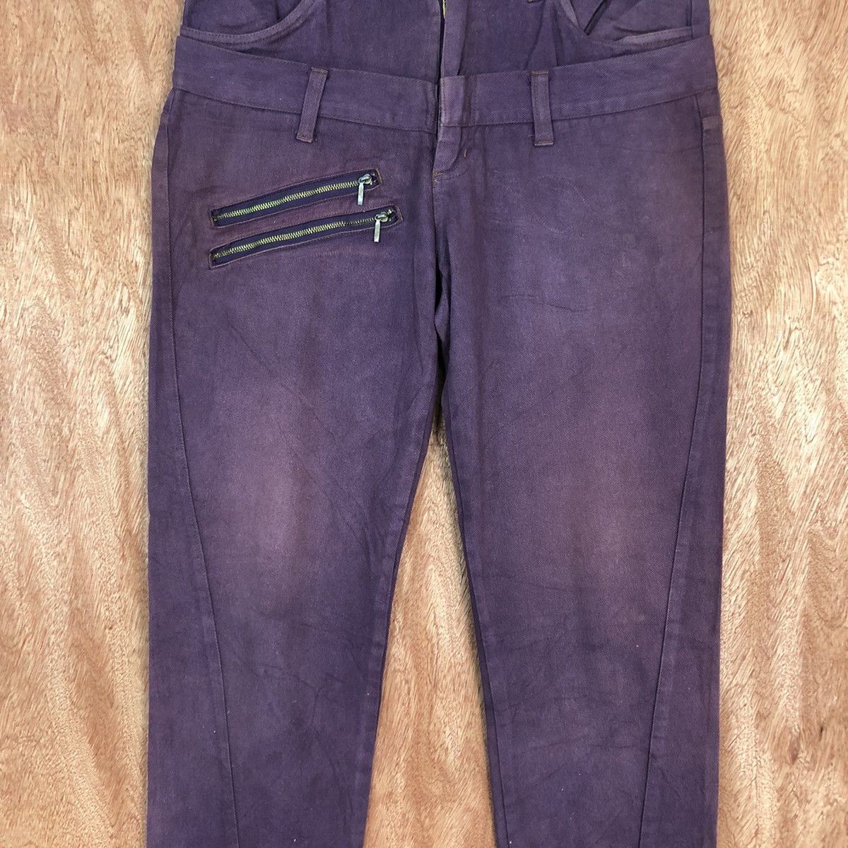Vintage DL Double Waist Jungle Storm Purple Jeans Pants #c743 Size US 29 - 4 Thumbnail
