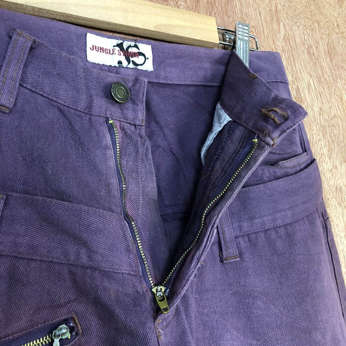Vintage DL Double Waist Jungle Storm Purple Jeans Pants #c743 Size US 29 - 6 Thumbnail
