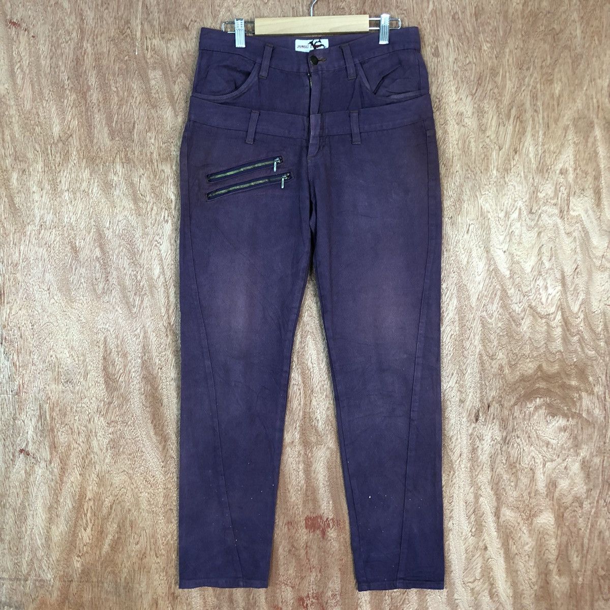 Vintage DL Double Waist Jungle Storm Purple Jeans Pants #c743 Size US 29 - 1 Thumbnail