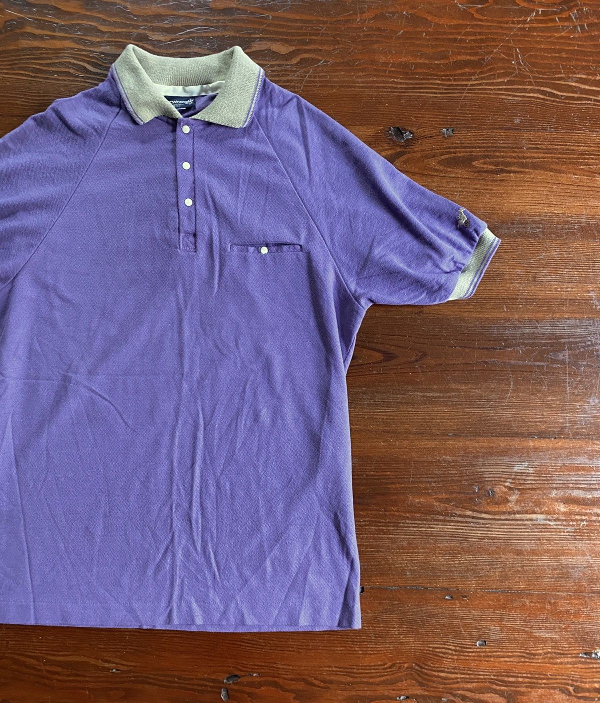 Wrangler Vintage 70’s Wrangler Snap Button Single Stitch Raglan Polo Size US S / EU 44-46 / 1 - 1 Thumbnail