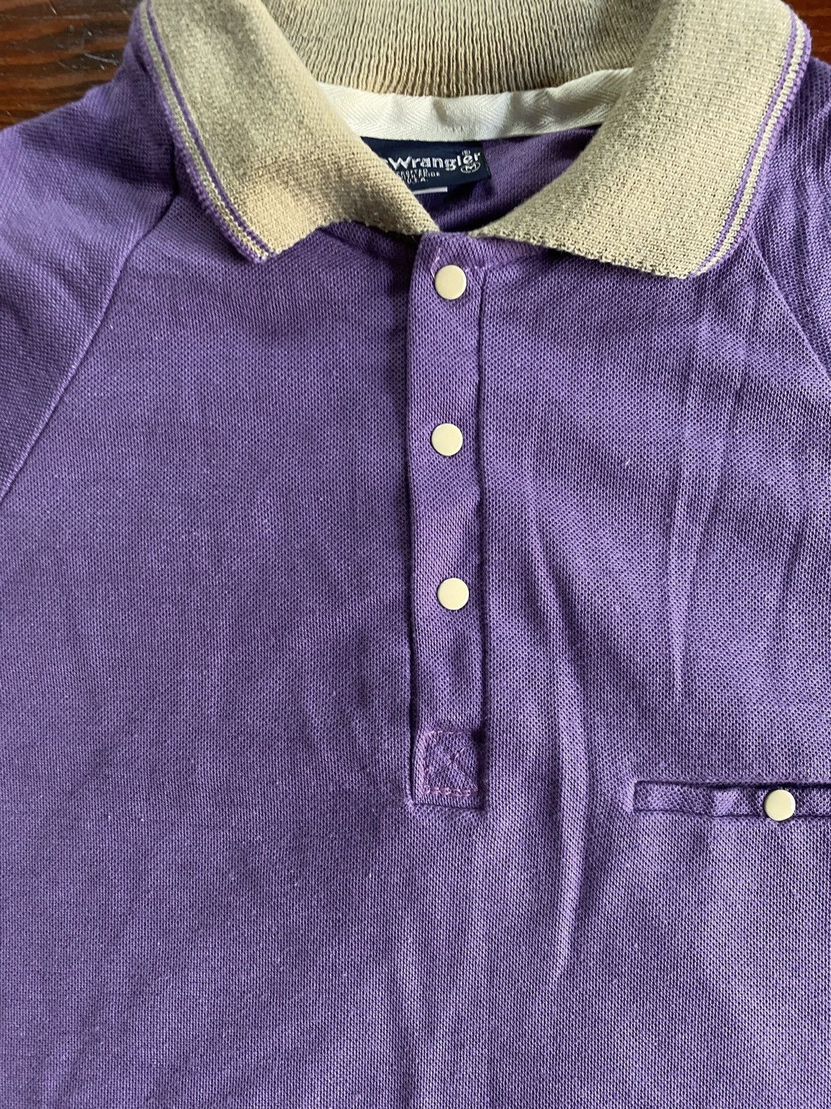 Wrangler Vintage 70’s Wrangler Snap Button Single Stitch Raglan Polo Size US S / EU 44-46 / 1 - 6 Thumbnail