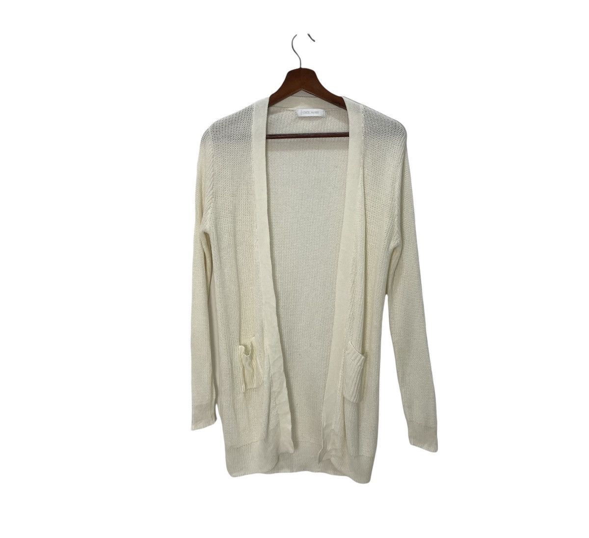 Designer × Japanese Brand CECIL MCBEE White Plain Honeycomb Knitwear Cardigan Sweater Size M / US 6-8 / IT 42-44 - 1 Thumbnail