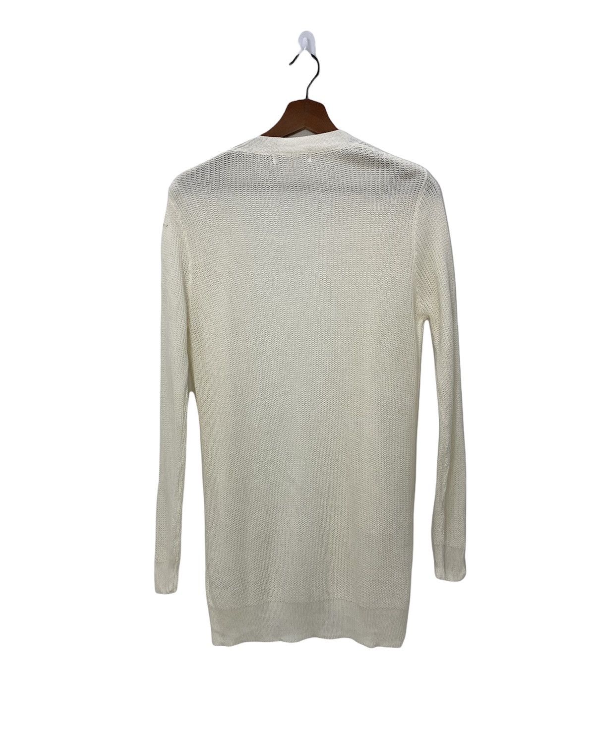 Designer × Japanese Brand CECIL MCBEE White Plain Honeycomb Knitwear Cardigan Sweater Size M / US 6-8 / IT 42-44 - 2 Thumbnail