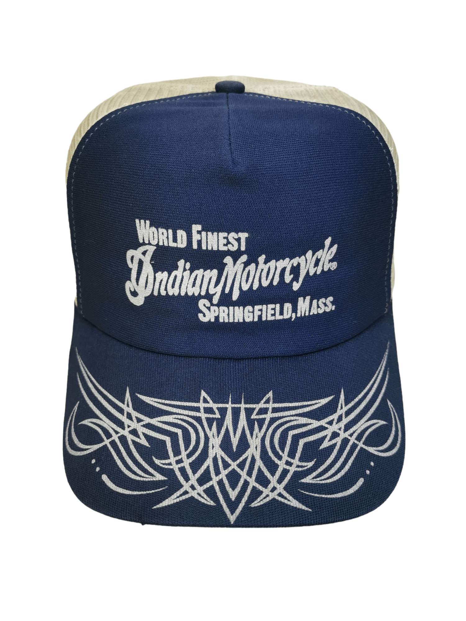 Indian Motorcycle × Vintage VINTAGE 80S WORLD FITNESS INDIAN MOTORCYCLE TRUCKER HAT CAP Size ONE SIZE - 1 Thumbnail