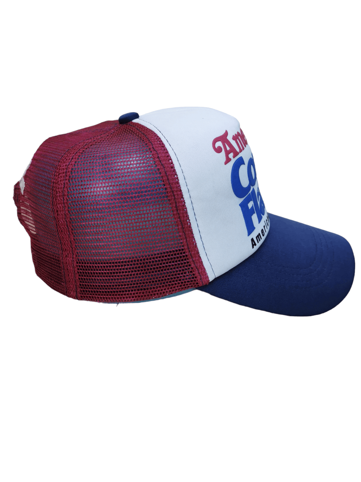 20471120 × Designer VINTAGE AMERICAN CORN FLAKES TRUCKER HAT CAP Size ONE SIZE - 5 Thumbnail