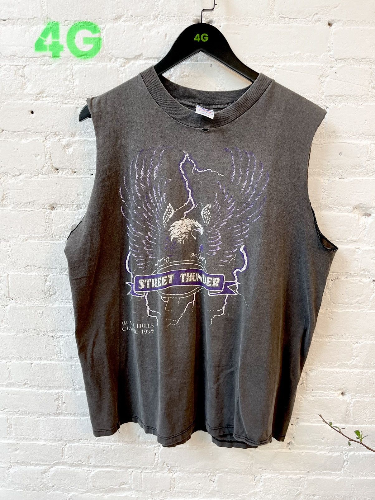 Harley Davidson × Vintage Vintage THRASHED Harley Davidson Thunder Lightning Tank top Size US XL / EU 56 / 4 - 10 Thumbnail