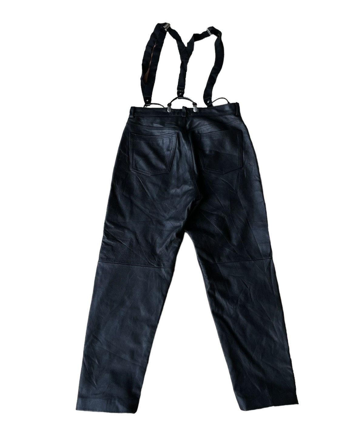 Schott 💥RARE💥Vintage Japanese Brand Leather Overall Pants Size US 34 / EU 50 - 8 Thumbnail