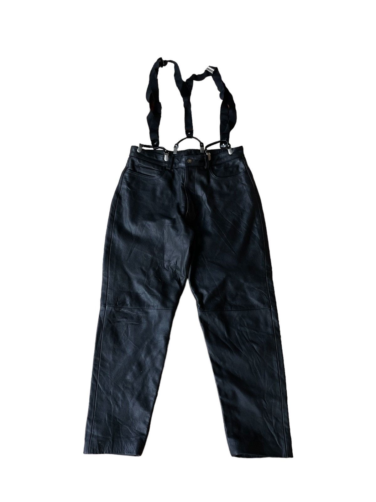 Schott 💥RARE💥Vintage Japanese Brand Leather Overall Pants Size US 34 / EU 50 - 1 Thumbnail