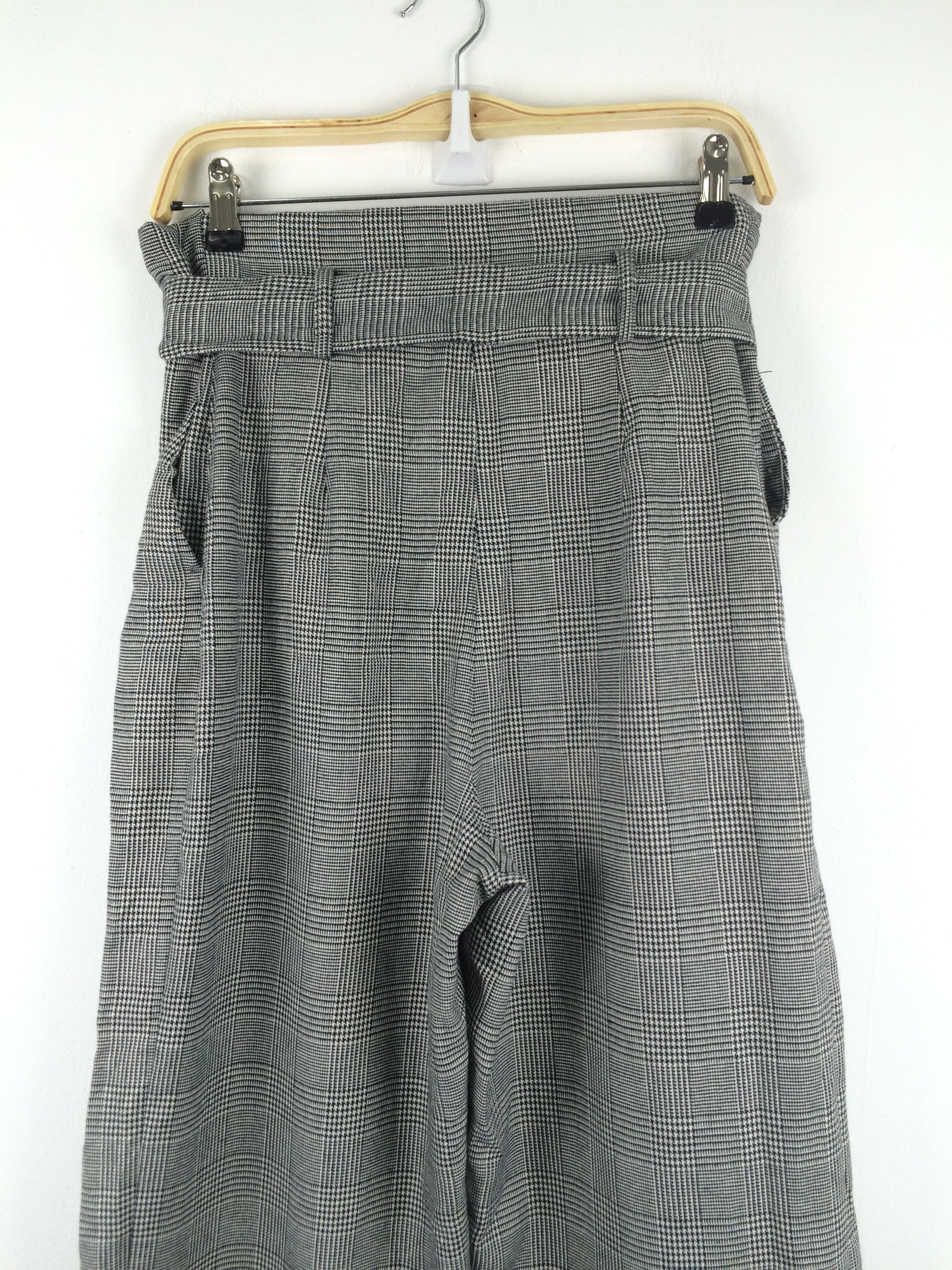 Japanese Brand x124 JAPAN ROPE PICNIC FLARED houndstooth tartan PANTS Size 34" / US 12 / IT 48 - 6 Thumbnail
