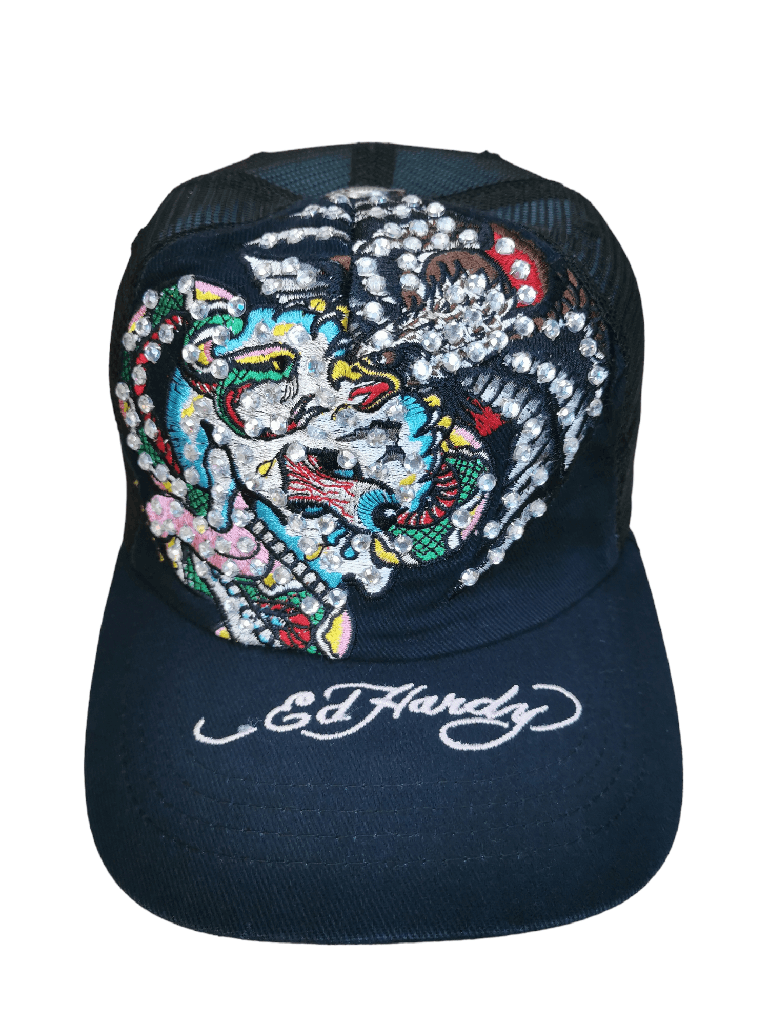 Ed Hardy 🔥 2026 SALE🔥 VINTAGE ED HARDY SKULL TRUCKER HAT CAP Size ONE SIZE - 1 Thumbnail