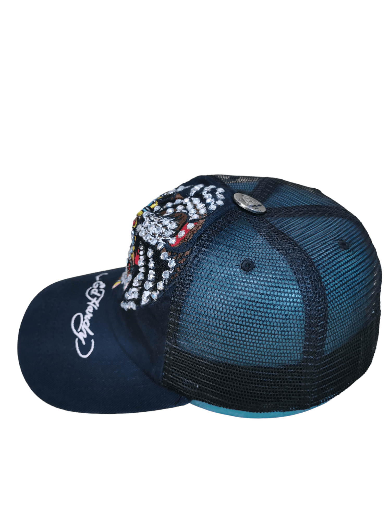 Ed Hardy 🔥 2026 SALE🔥 VINTAGE ED HARDY SKULL TRUCKER HAT CAP Size ONE SIZE - 2 Thumbnail