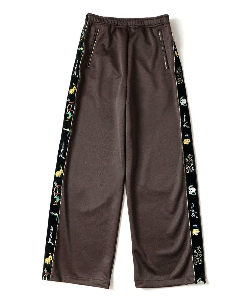 image of Kapital Ska Tape Wide Track Pants in Brown, Men's (Size 34)