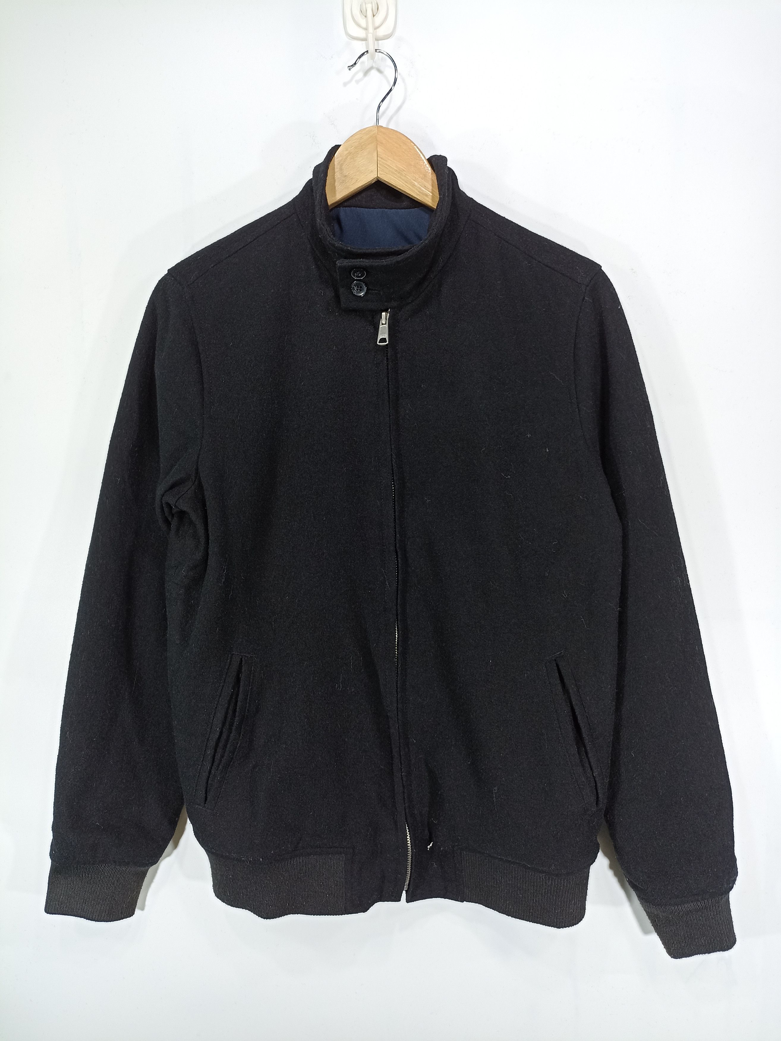 image of Old Navy Wool Bomber Jacket in Black, Men's (Size XS)