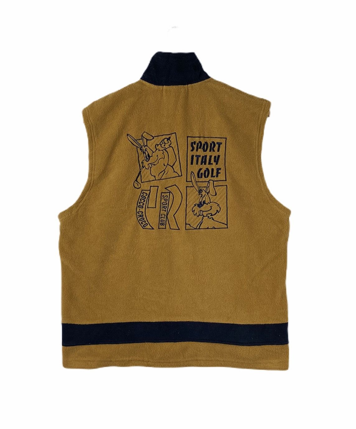 Designer × Vintage COCCO CROCO Sport Italy Golf Big Logo Fleece Vest Jacket Size US M / EU 48-50 / 2 - 1 Thumbnail