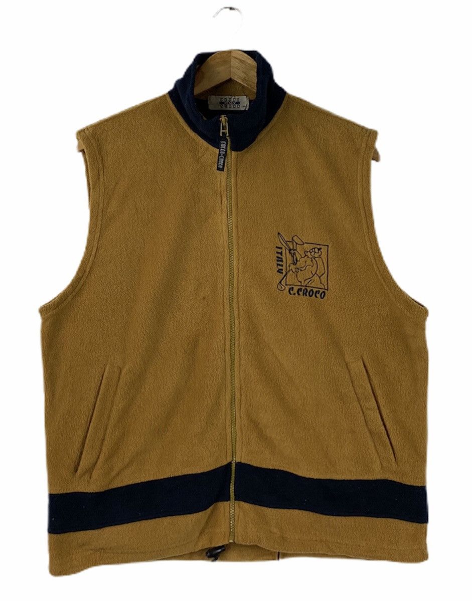 Designer × Vintage COCCO CROCO Sport Italy Golf Big Logo Fleece Vest Jacket Size US M / EU 48-50 / 2 - 4 Thumbnail