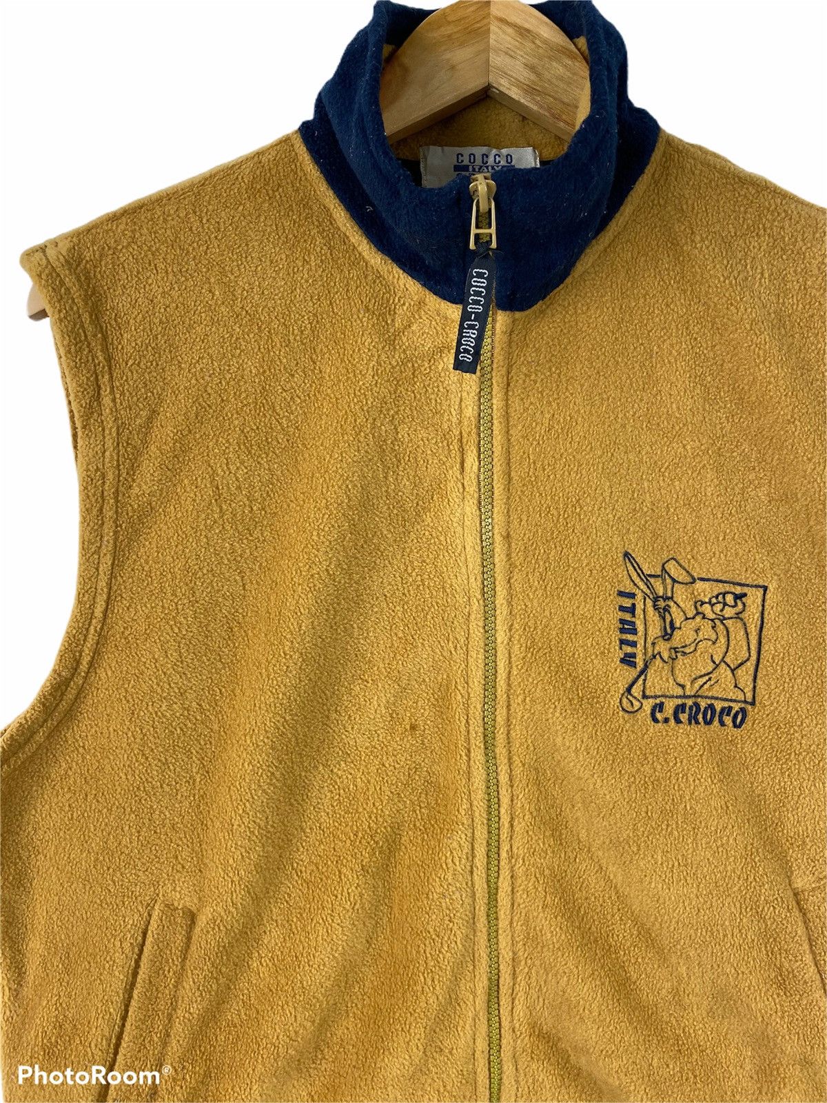 Designer × Vintage COCCO CROCO Sport Italy Golf Big Logo Fleece Vest Jacket Size US M / EU 48-50 / 2 - 5 Thumbnail