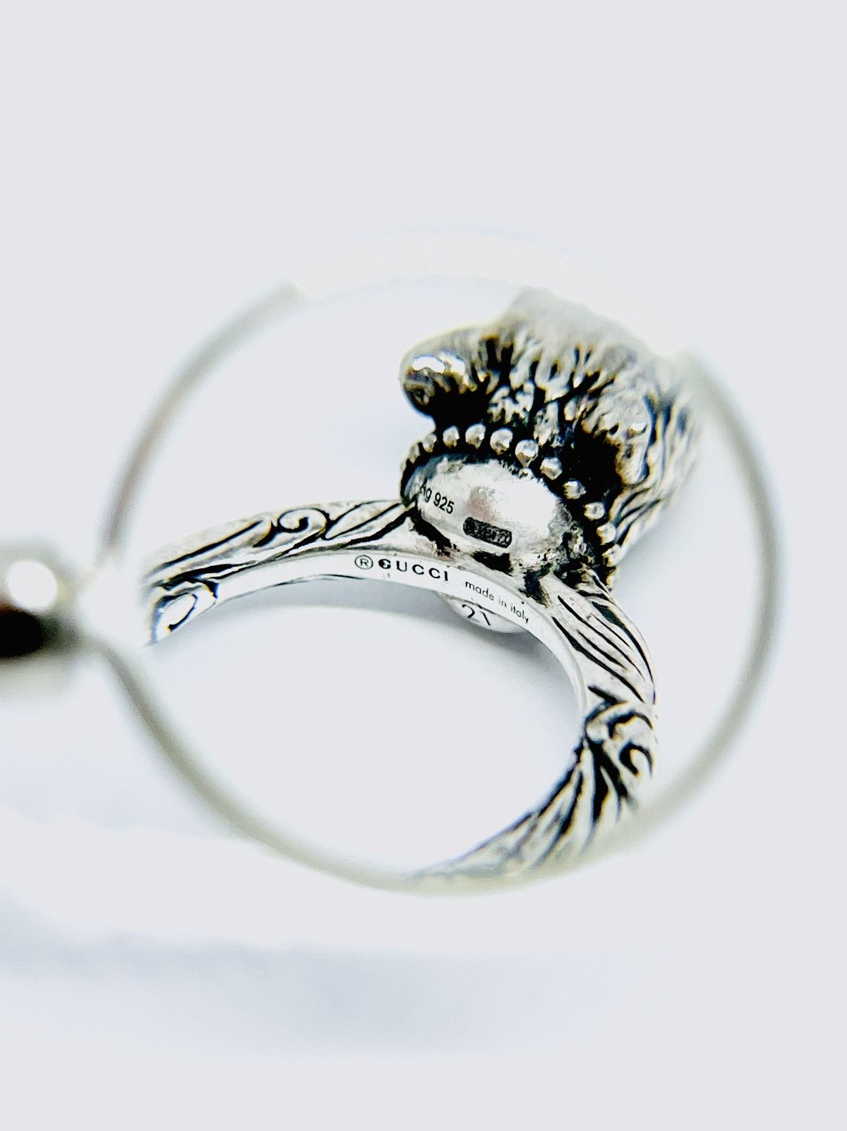 Gucci Gucci .925 Silver Anger Forest Wolf Ring Size ONE SIZE - 3 Thumbnail