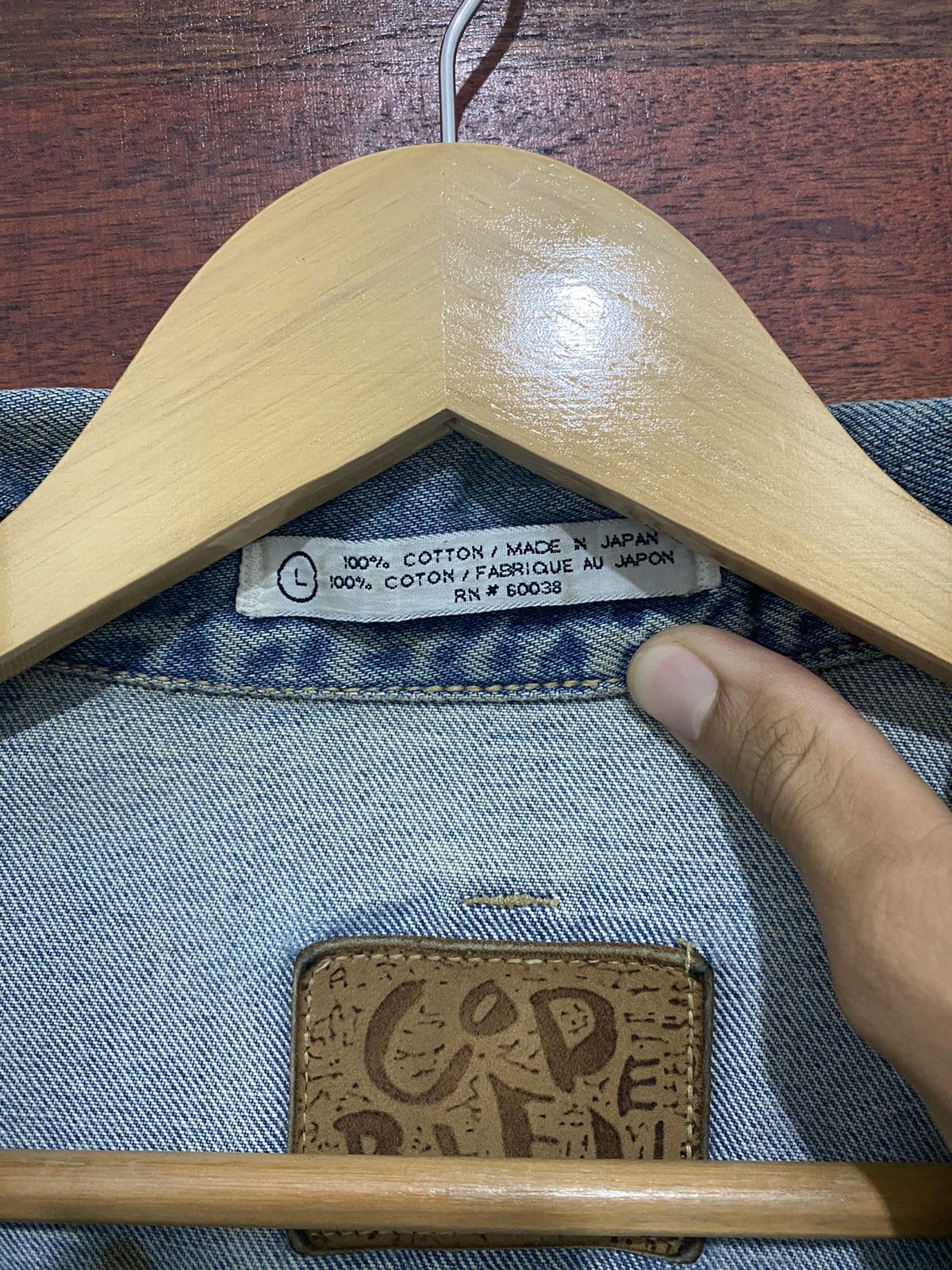 Japanese Brand Made In Japan Vintage Code Bleu Fringe Cowboy Denim Trucker Size US L / EU 52-54 / 3 - 11 Thumbnail