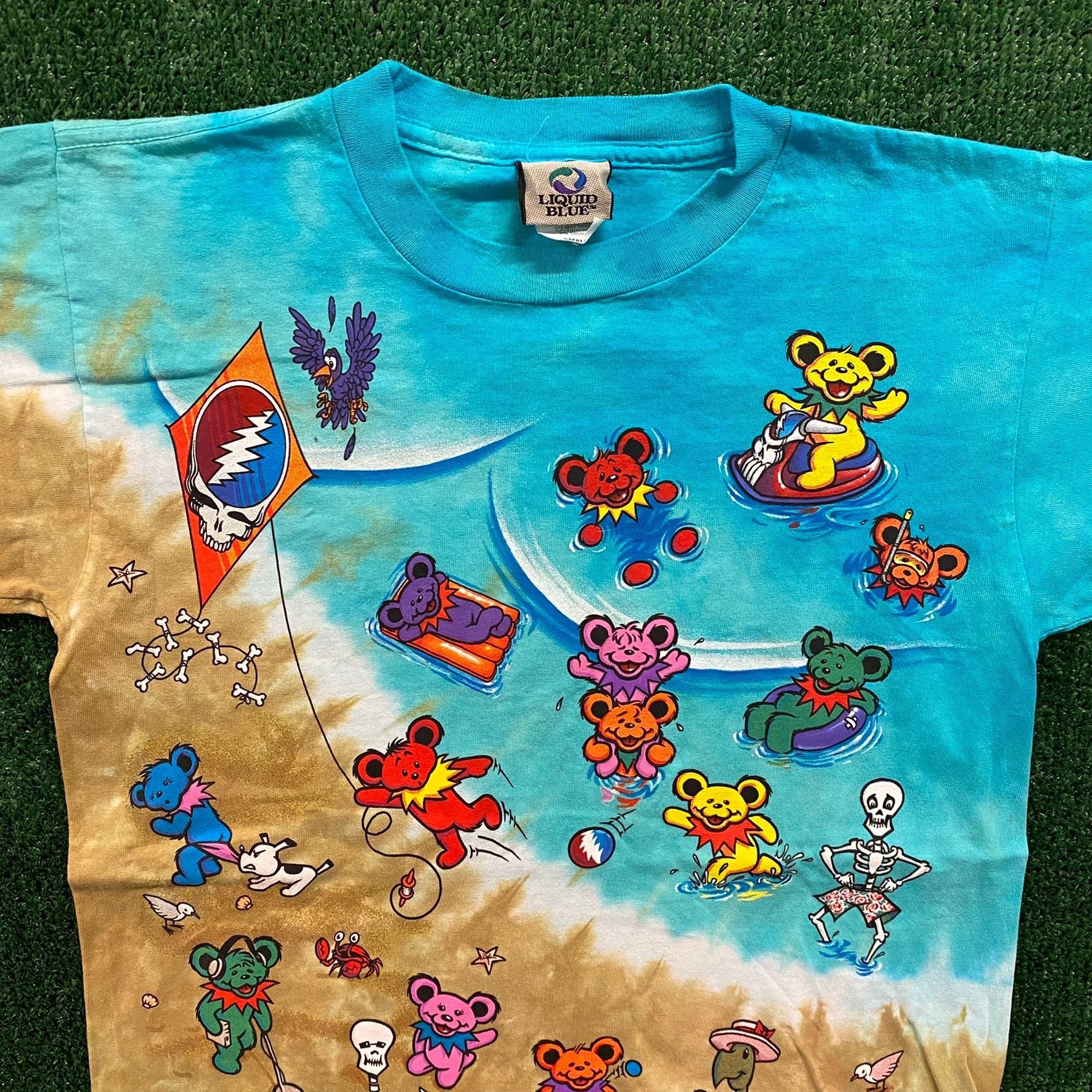 Grateful Dead Crazy Vintage Liquid Blue Grateful Dead Beach Band T-Shirt Size US S / EU 44-46 / 1 - 2 Thumbnail