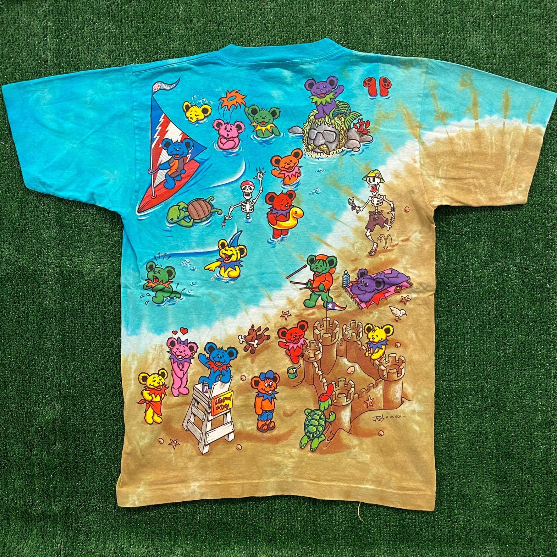 Grateful Dead Crazy Vintage Liquid Blue Grateful Dead Beach Band T-Shirt Size US S / EU 44-46 / 1 - 4 Thumbnail