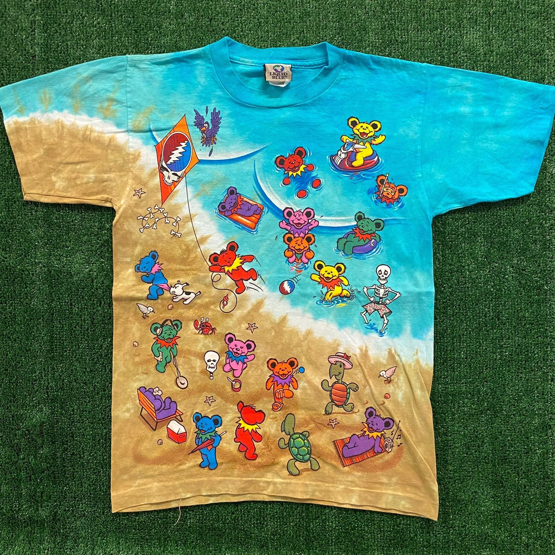 Grateful Dead Crazy Vintage Liquid Blue Grateful Dead Beach Band T-Shirt Size US S / EU 44-46 / 1 - 1 Thumbnail