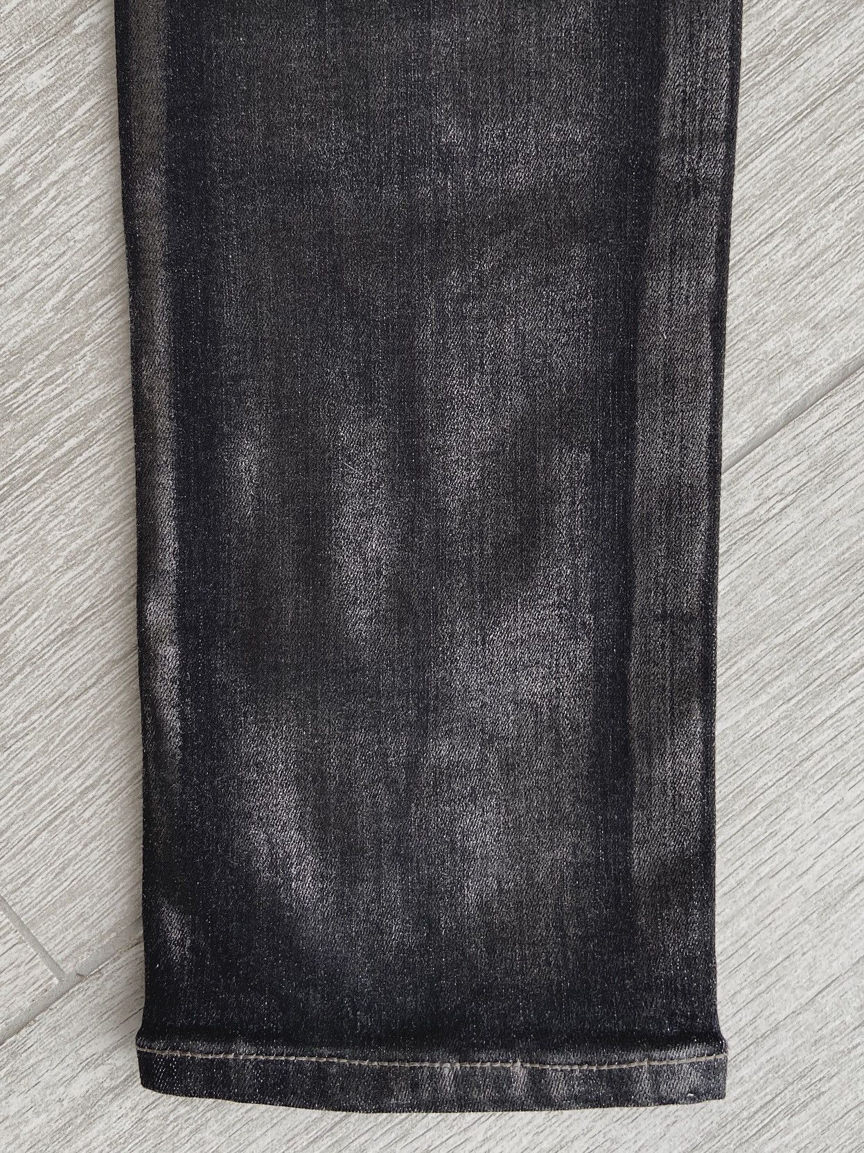 Rick Owens × Rick Owens Drkshdw NEW 🔥 METAL WAXED TYRONE LACQUERED PERFORMA CARTI TRAVIS 30 Size 29" - 4 Thumbnail