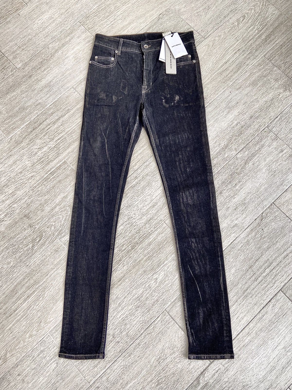 Rick Owens × Rick Owens Drkshdw NEW 🔥 METAL WAXED TYRONE LACQUERED PERFORMA CARTI TRAVIS 30 Size 29" - 1 Thumbnail
