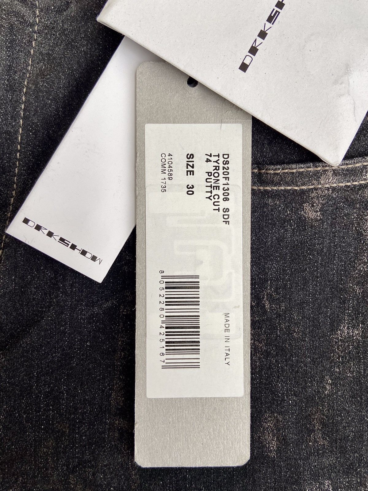 Rick Owens × Rick Owens Drkshdw NEW 🔥 METAL WAXED TYRONE LACQUERED PERFORMA CARTI TRAVIS 30 Size 29" - 9 Thumbnail