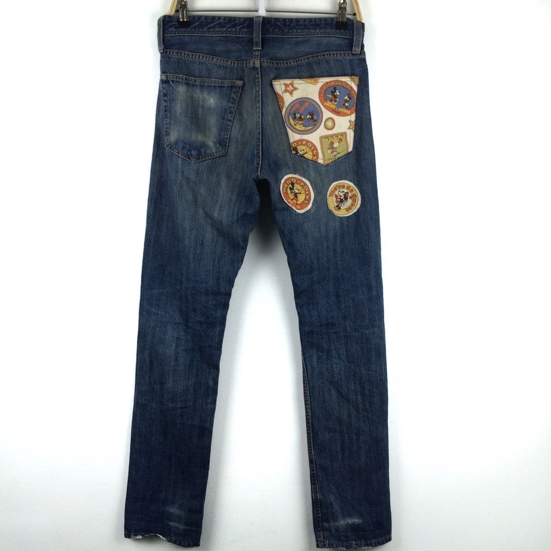 Global Work × Mickey Mouse x128 JAPAN RECONSTRUCTED GLOBALWORK X MICKEY JEANS Size US 32 / EU 48 - 9 Thumbnail