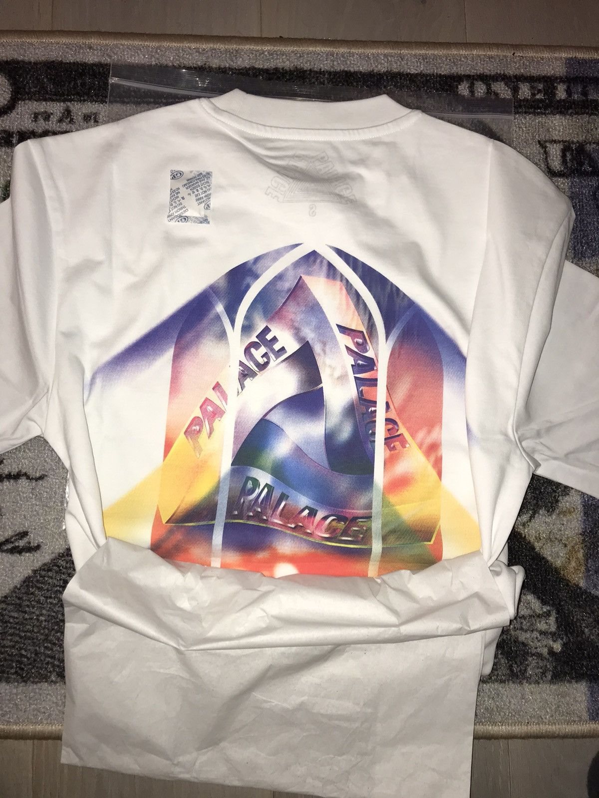 image of Palace I Don't Skate On A Sunday T-Shirt White, Men's (Size Small)