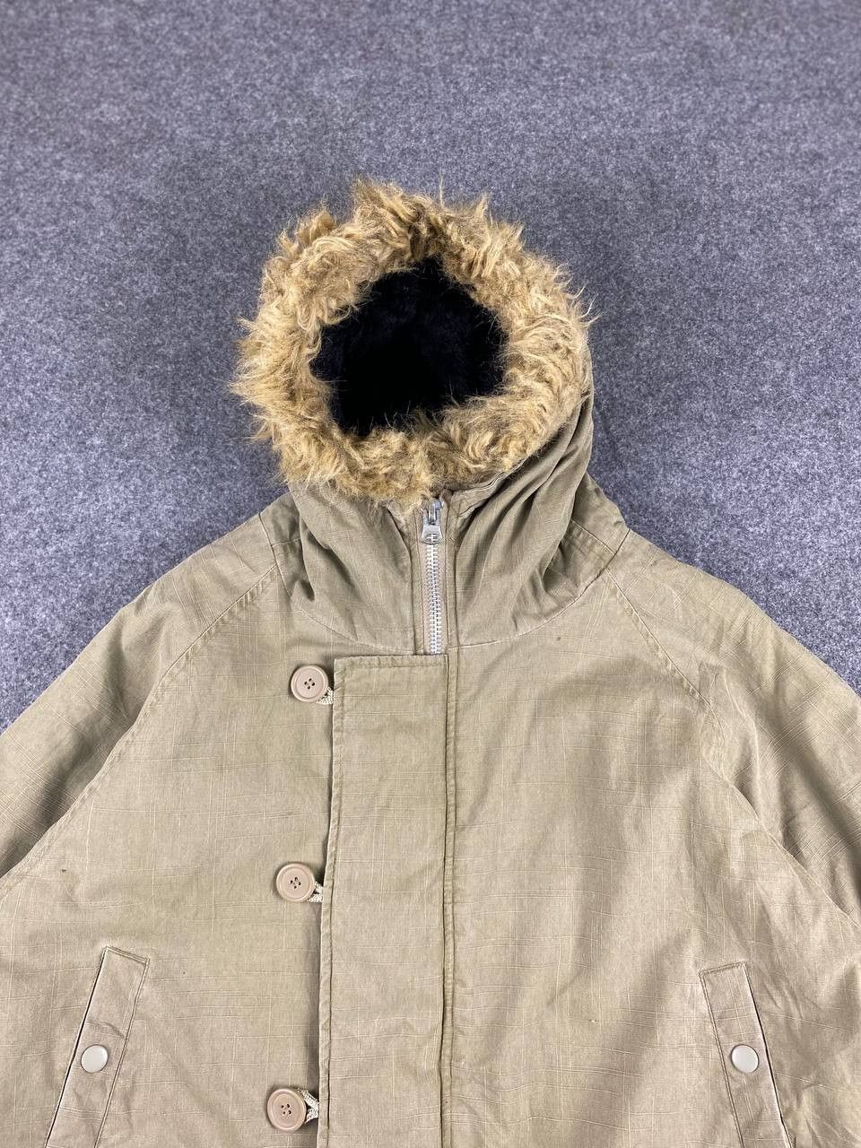 Japanese Brand japanese brands jacket quilted lining fur on the hoody Size US M / EU 48-50 / 2 - 2 Thumbnail