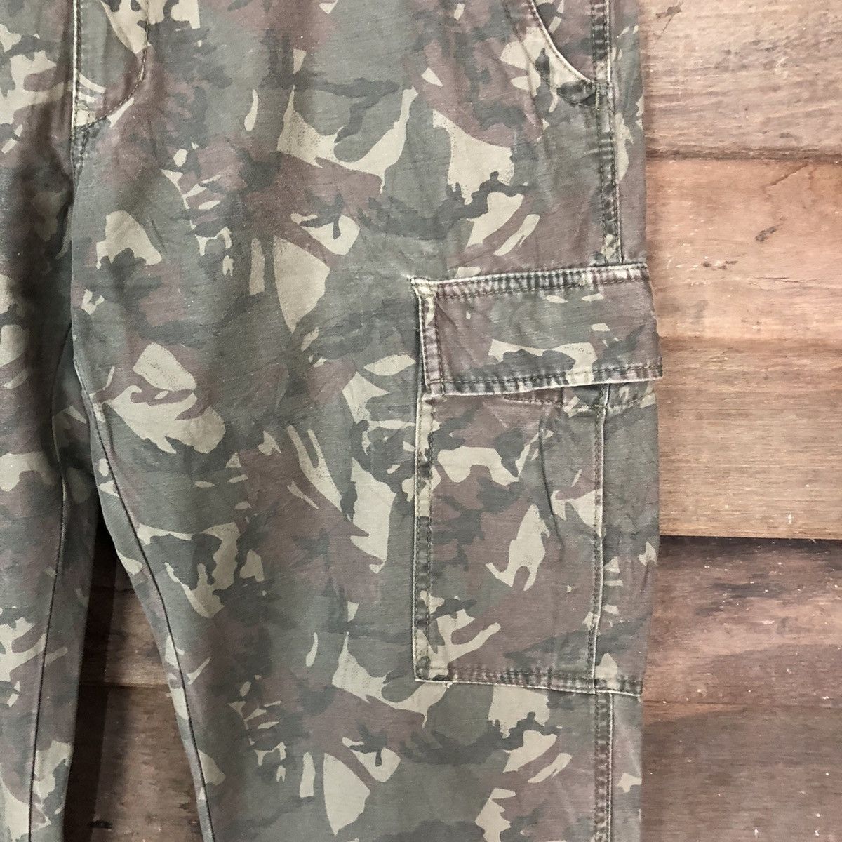 Japanese Brand Uniqlo Green Military Cargo Multipocket Pants #6734 Size US 36 / EU 52 - 7 Thumbnail