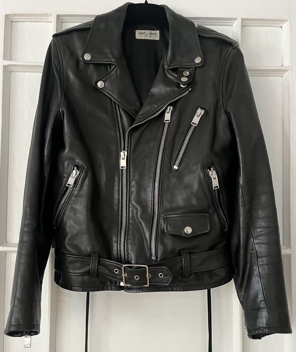 Saint Laurent Paris L17 Biker Leather Jacket FW13 in Calfskin x Hedi ...