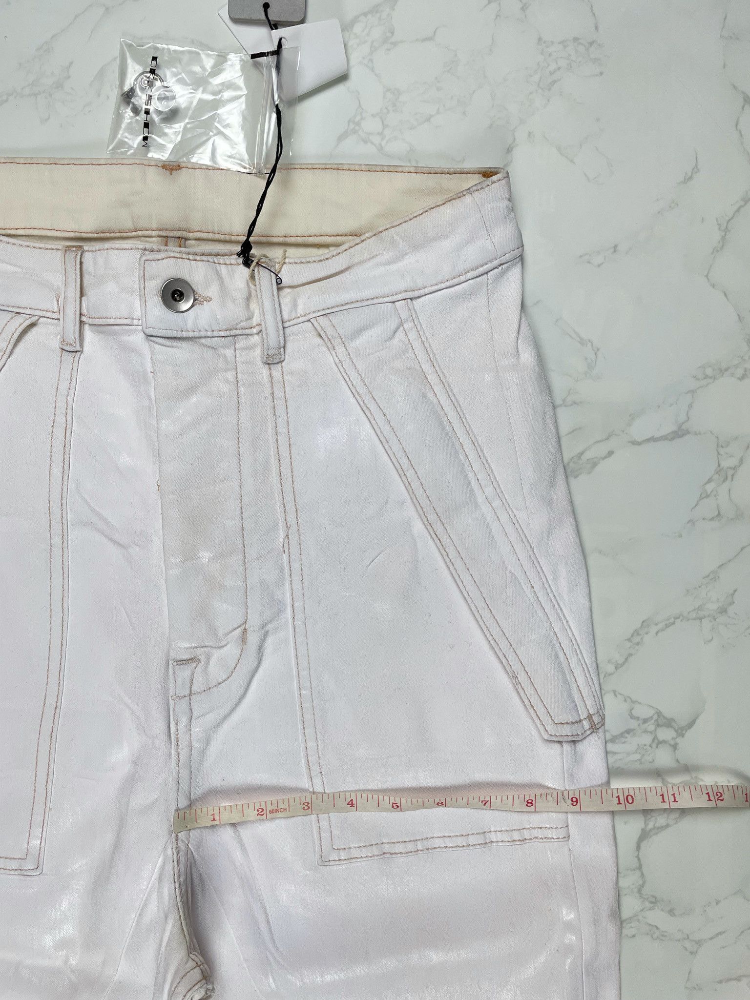 Rick Owens × Rick Owens Drkshdw 🔥65% OFF🔥 [SALE] Rick Owens Cargo Waxed Cropped Jeans Size US 28 / EU 44 - 7 Thumbnail