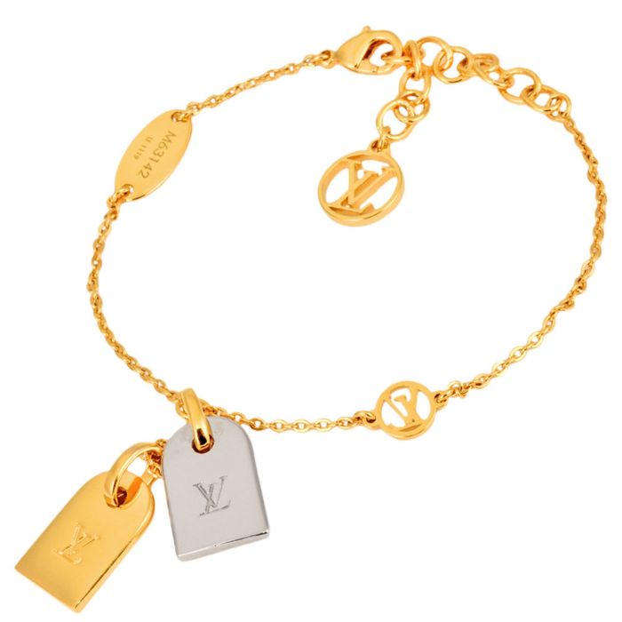 Louis Vuitton Monogram Brasle Alma M6220E Metal,Monogram Bracelet Gold, Monogram