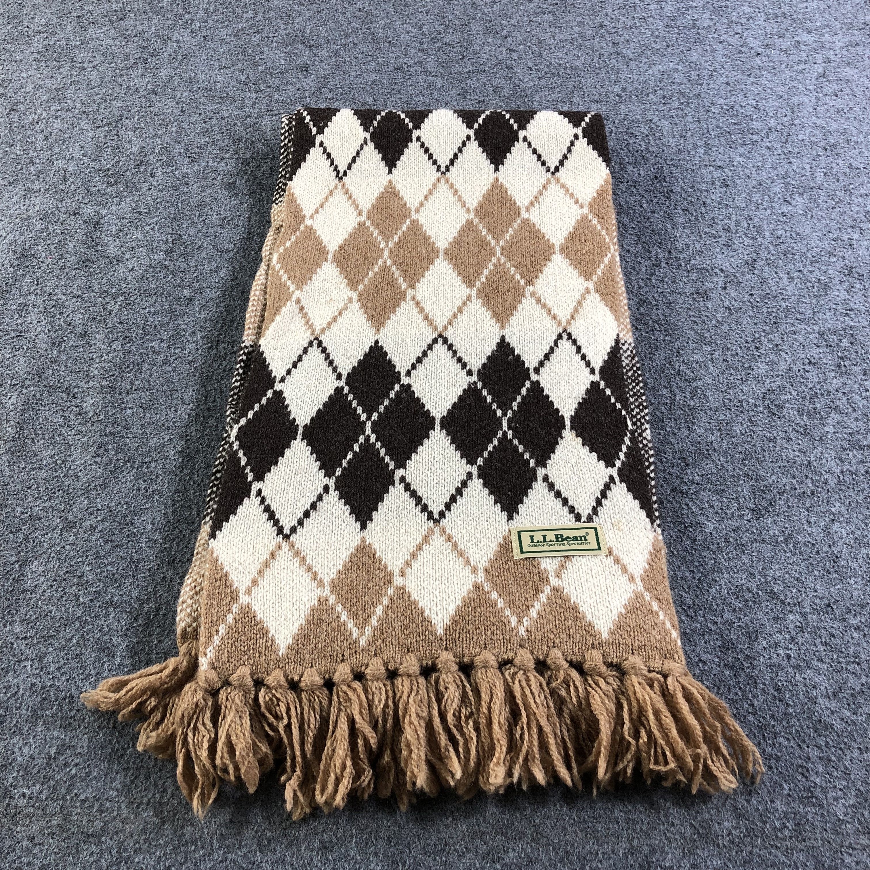 L.L. Bean L.L. Bean Argyle Wool Scarf Muffler V1284 Size ONE SIZE - 3 Thumbnail