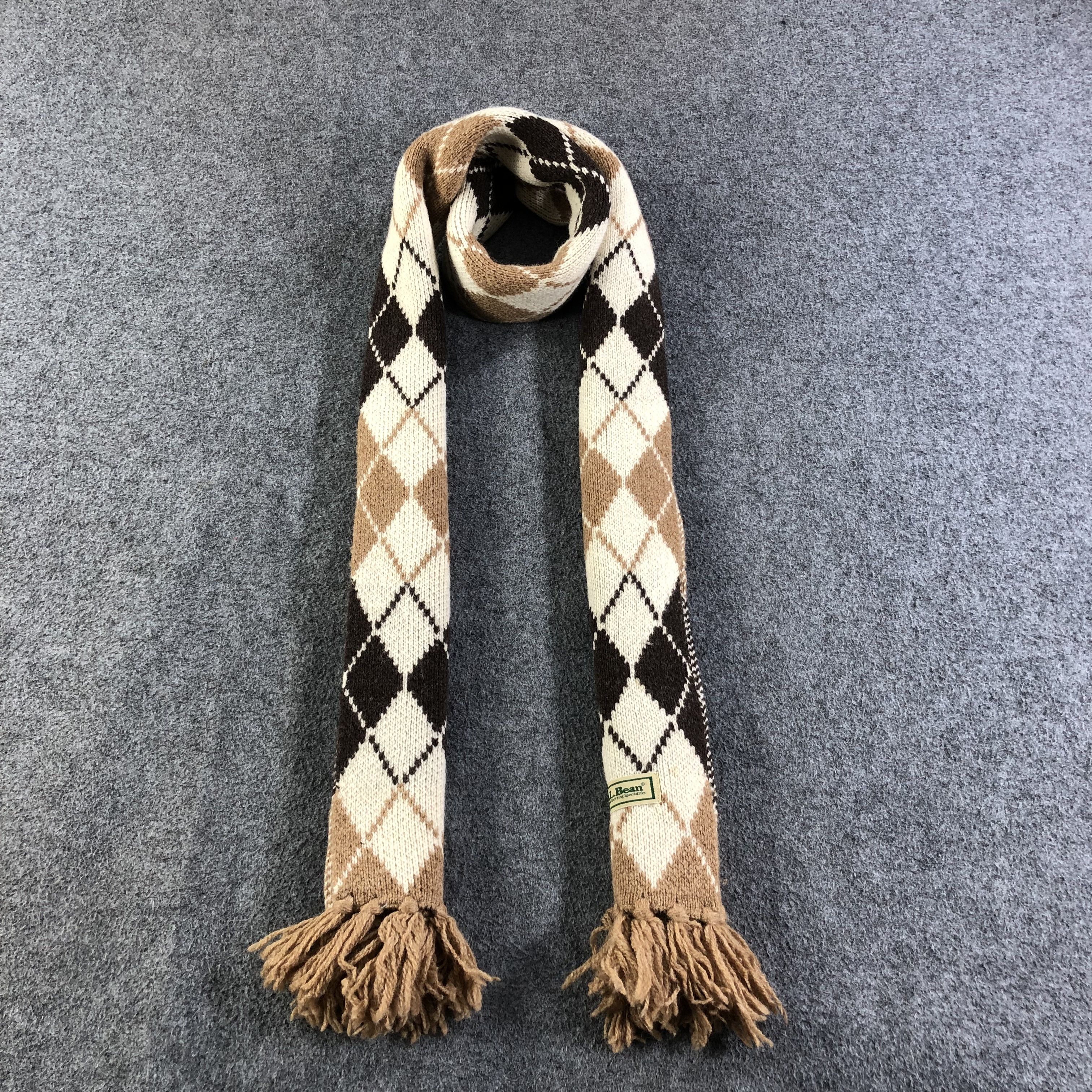 L.L. Bean L.L. Bean Argyle Wool Scarf Muffler V1284 Size ONE SIZE - 1 Thumbnail