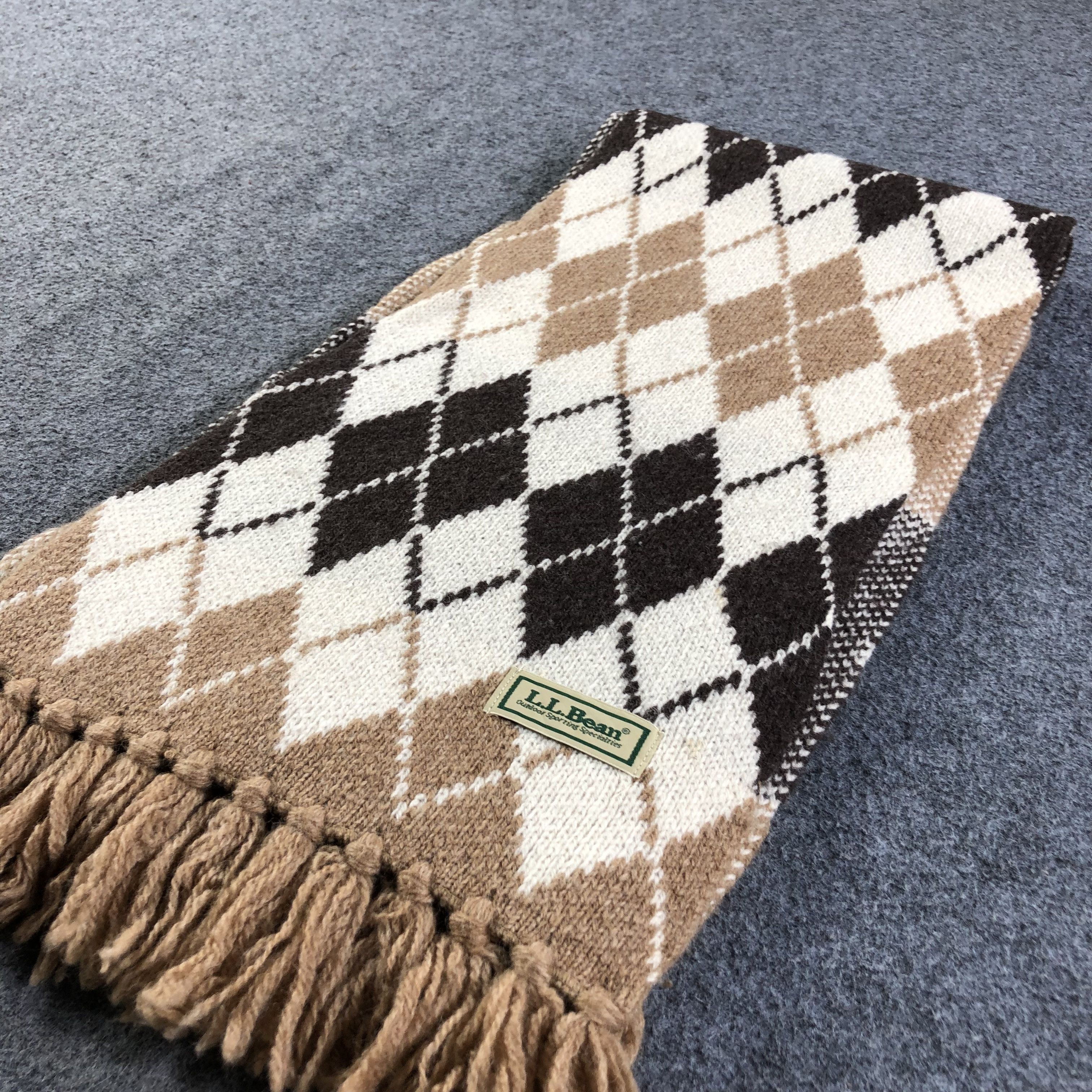 L.L. Bean L.L. Bean Argyle Wool Scarf Muffler V1284 Size ONE SIZE - 2 Thumbnail