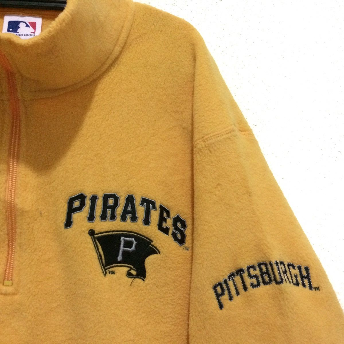 MLB VINTAGE PITTSBURGH PIRATES FLEECE half Zipper Jumper Jacket Size US M / EU 48-50 / 2 - 2 Thumbnail