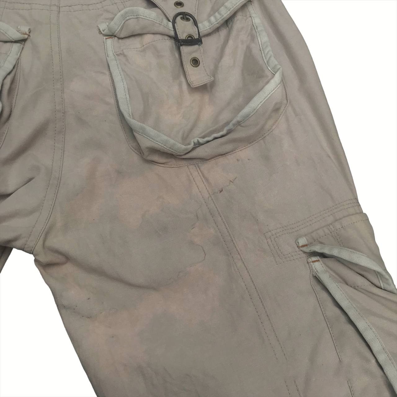 A&G Rock 🔥Need Gone🔥JapaneseBrand 3D Multi Pocket Cargo Trashed Pants Size US 32 / EU 48 - 5 Thumbnail