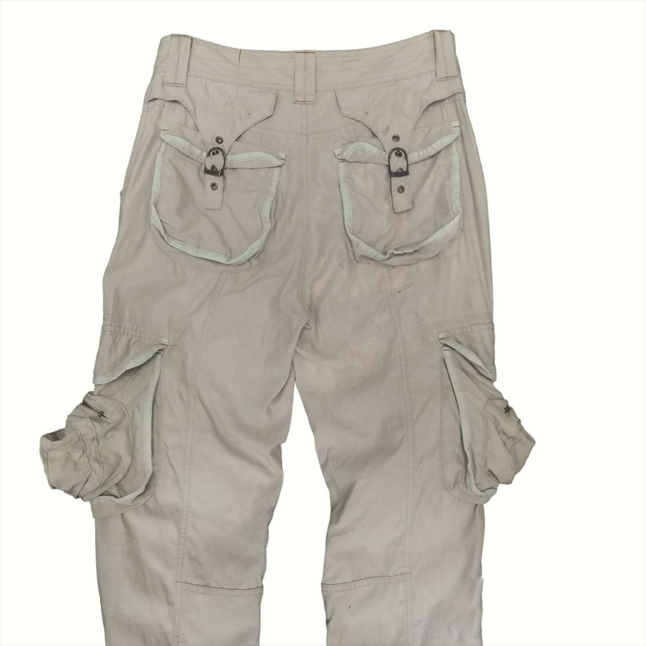 A&G Rock 🔥Need Gone🔥JapaneseBrand 3D Multi Pocket Cargo Trashed Pants Size US 32 / EU 48 - 6 Thumbnail