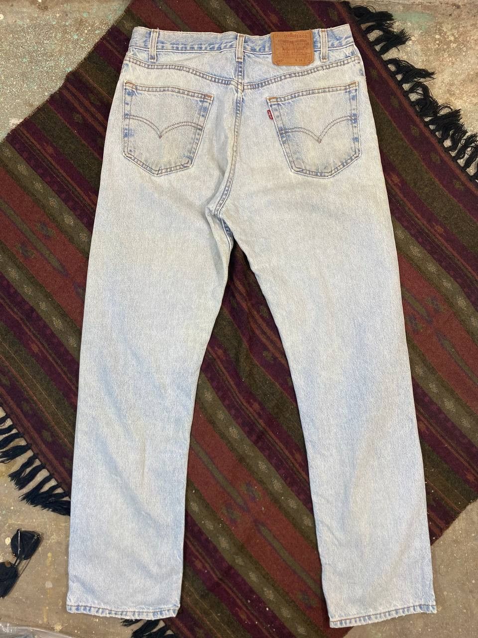 Levi's vintage levis 505 acid wash distressed denim Size US 33 - 3 Thumbnail