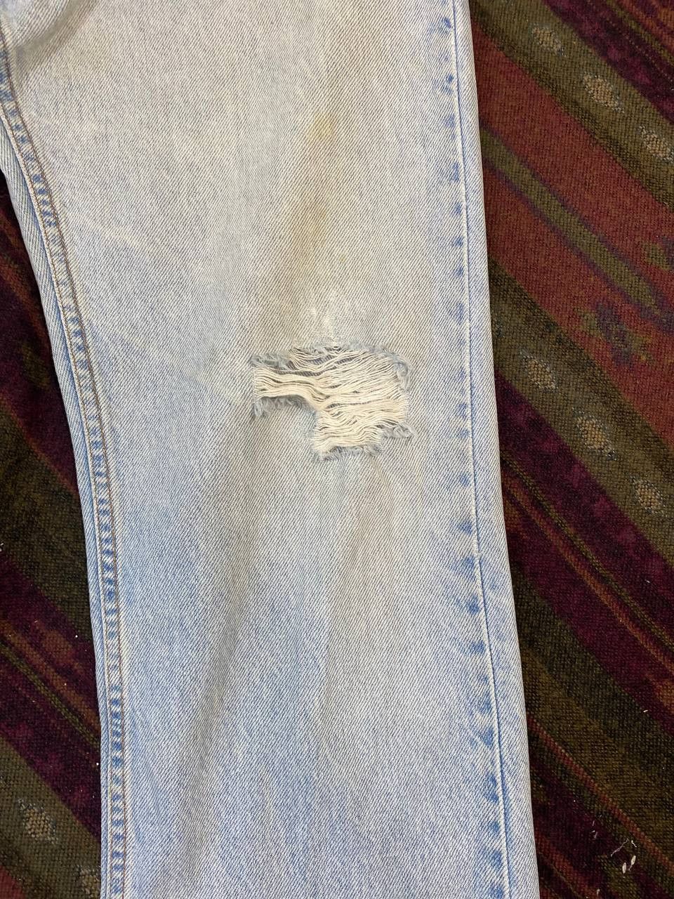 Levi's vintage levis 505 acid wash distressed denim Size US 33 - 8 Thumbnail