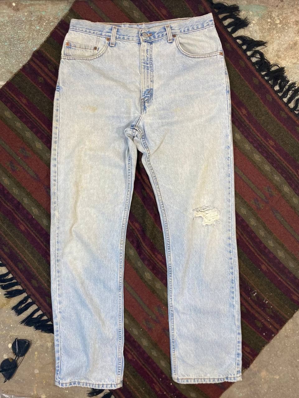 Levi's vintage levis 505 acid wash distressed denim Size US 33 - 1 Thumbnail