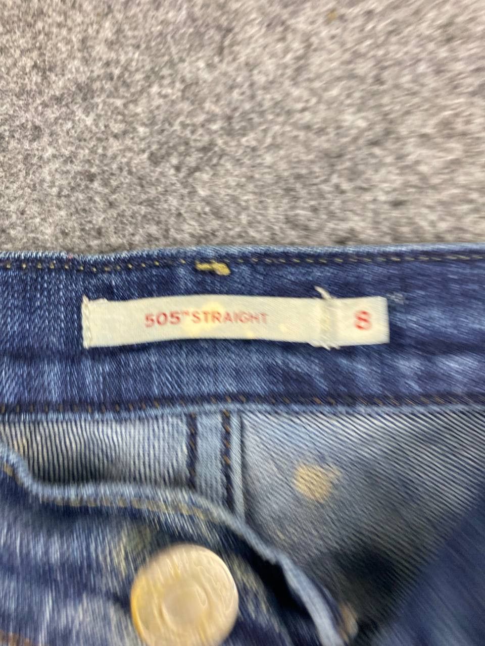 Levi's levis 505 straight leg distressed denim Size US 35 - 13 Thumbnail