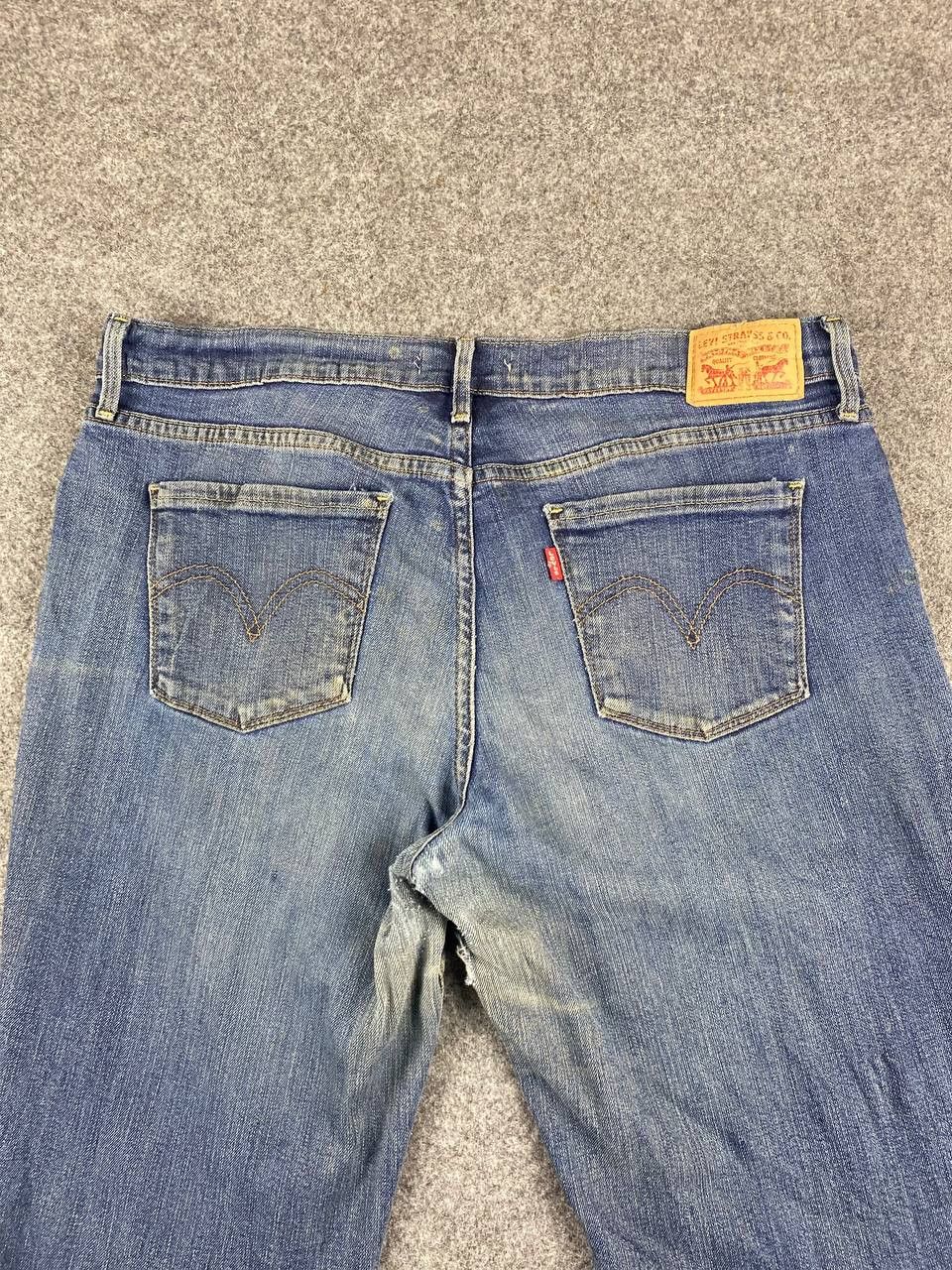 Levi's levis 505 straight leg distressed denim Size US 35 - 3 Thumbnail