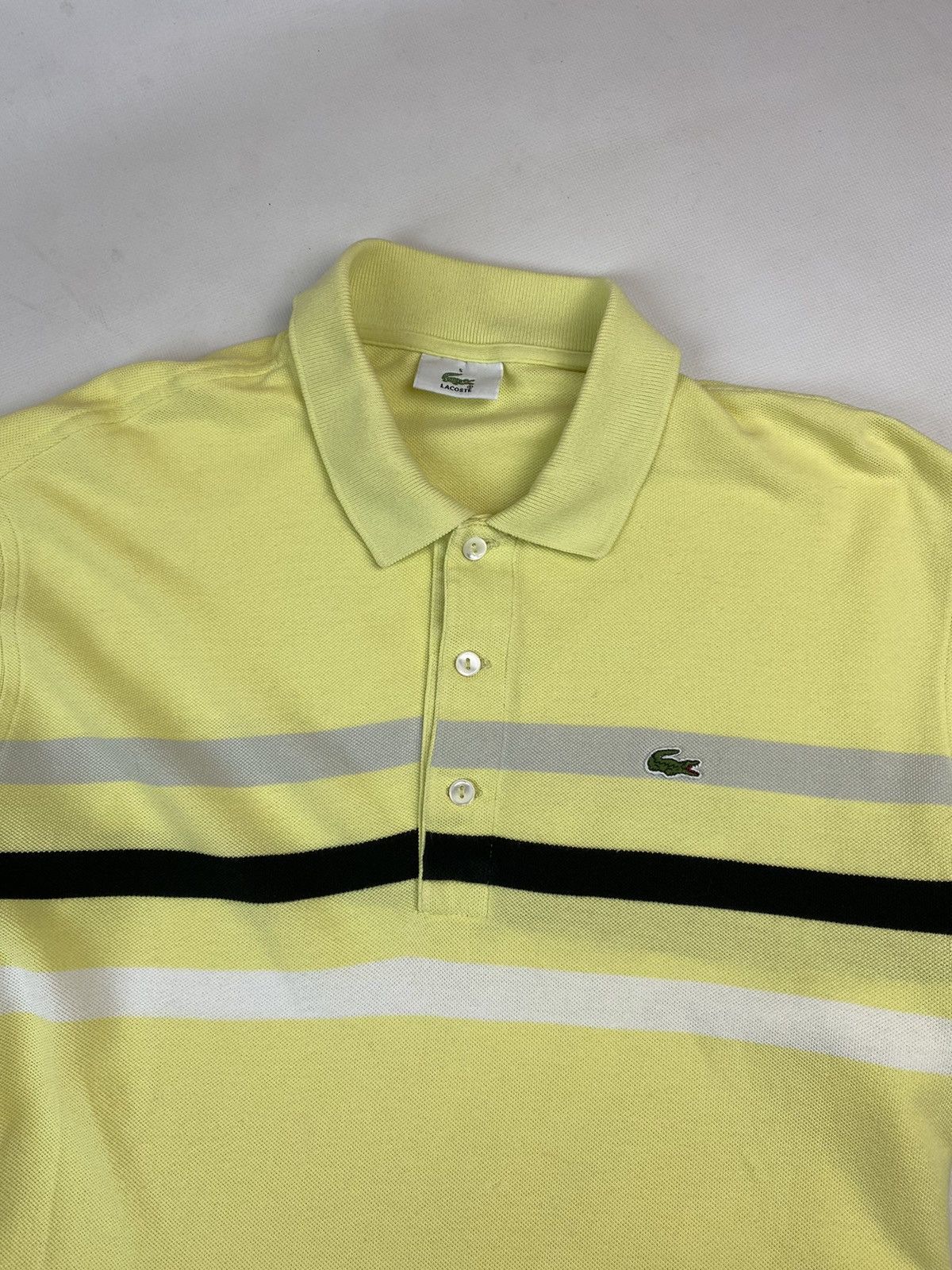 Lacoste Vintage Lacoste Designer Striped Polo T-shirt Size 5 Size US L / EU 52-54 / 3 - 2 Thumbnail
