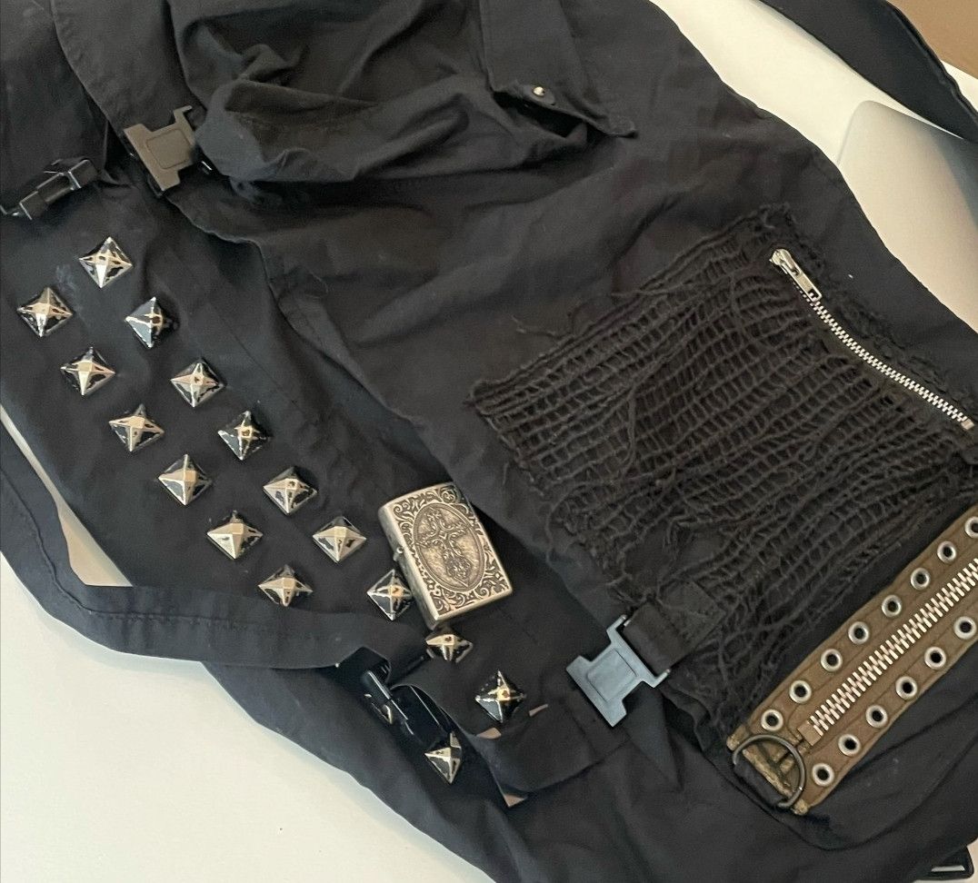 Undercover Under Cover Studded mesh shoulder messenger bag Size ONE SIZE - 9 Thumbnail