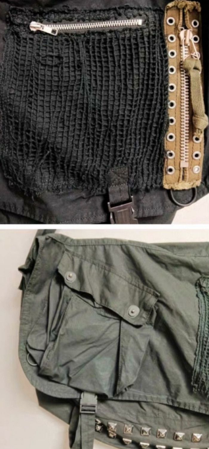 Undercover Under Cover Studded mesh shoulder messenger bag Size ONE SIZE - 4 Thumbnail